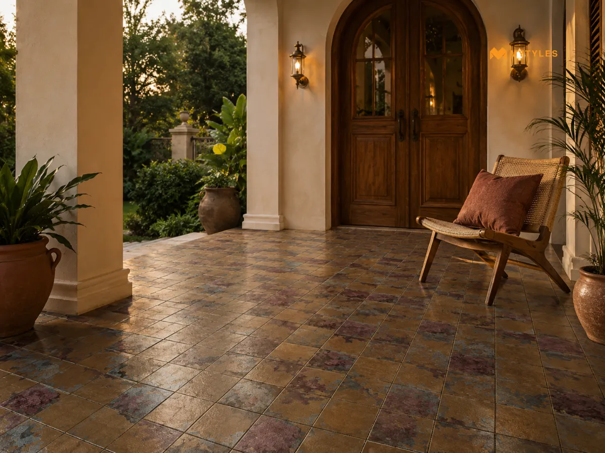 Mosaic Tiles in Porch